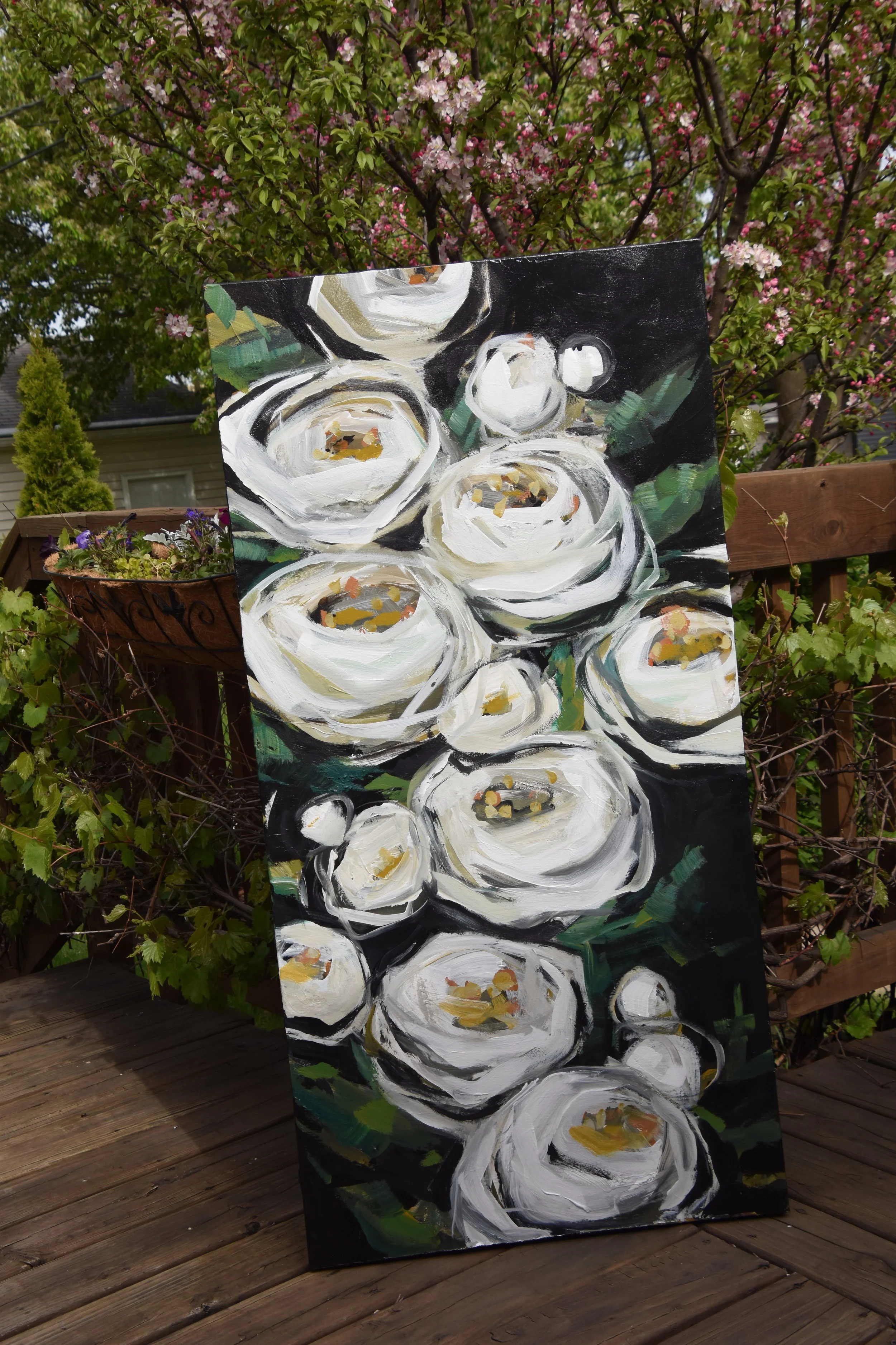 Black and White Floral