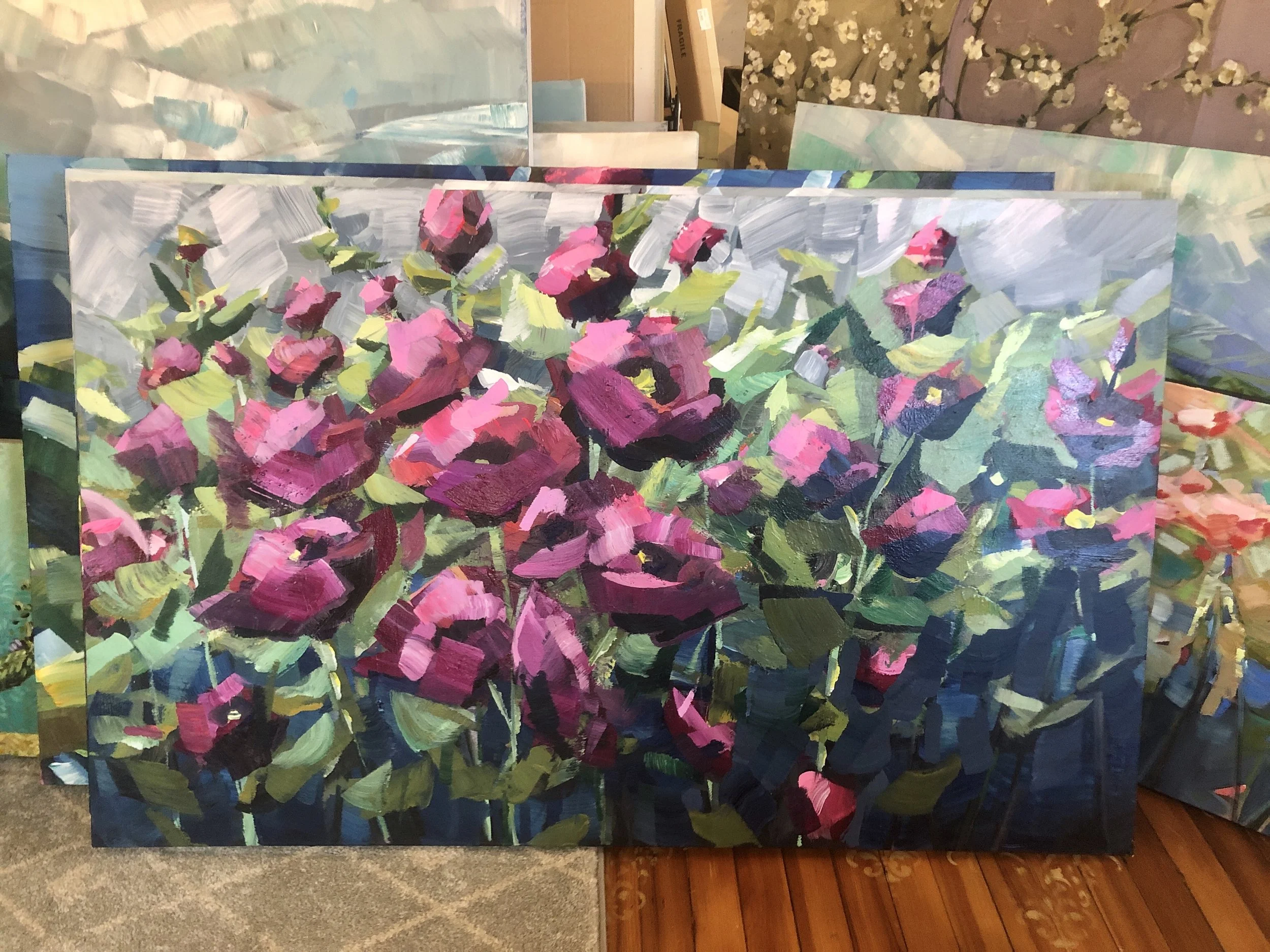 Raspberry Colored Blooms