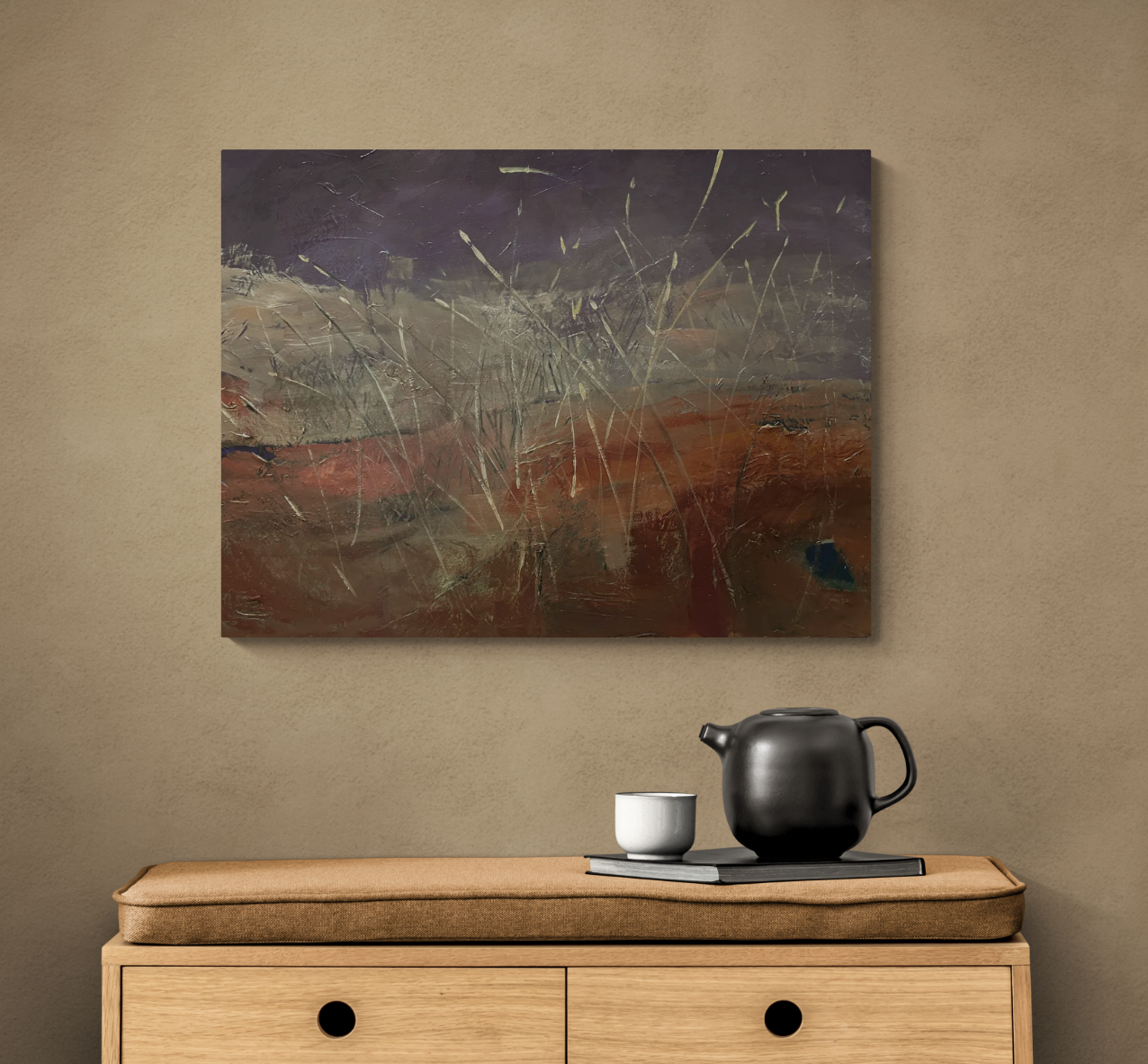 Grasses and Purple Sky