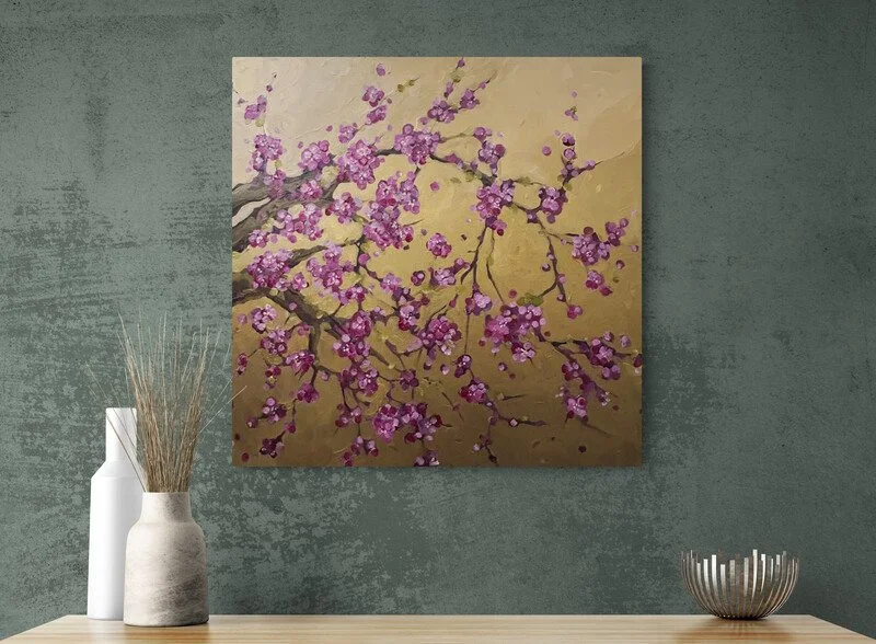 Spring in Burgundy and Gold