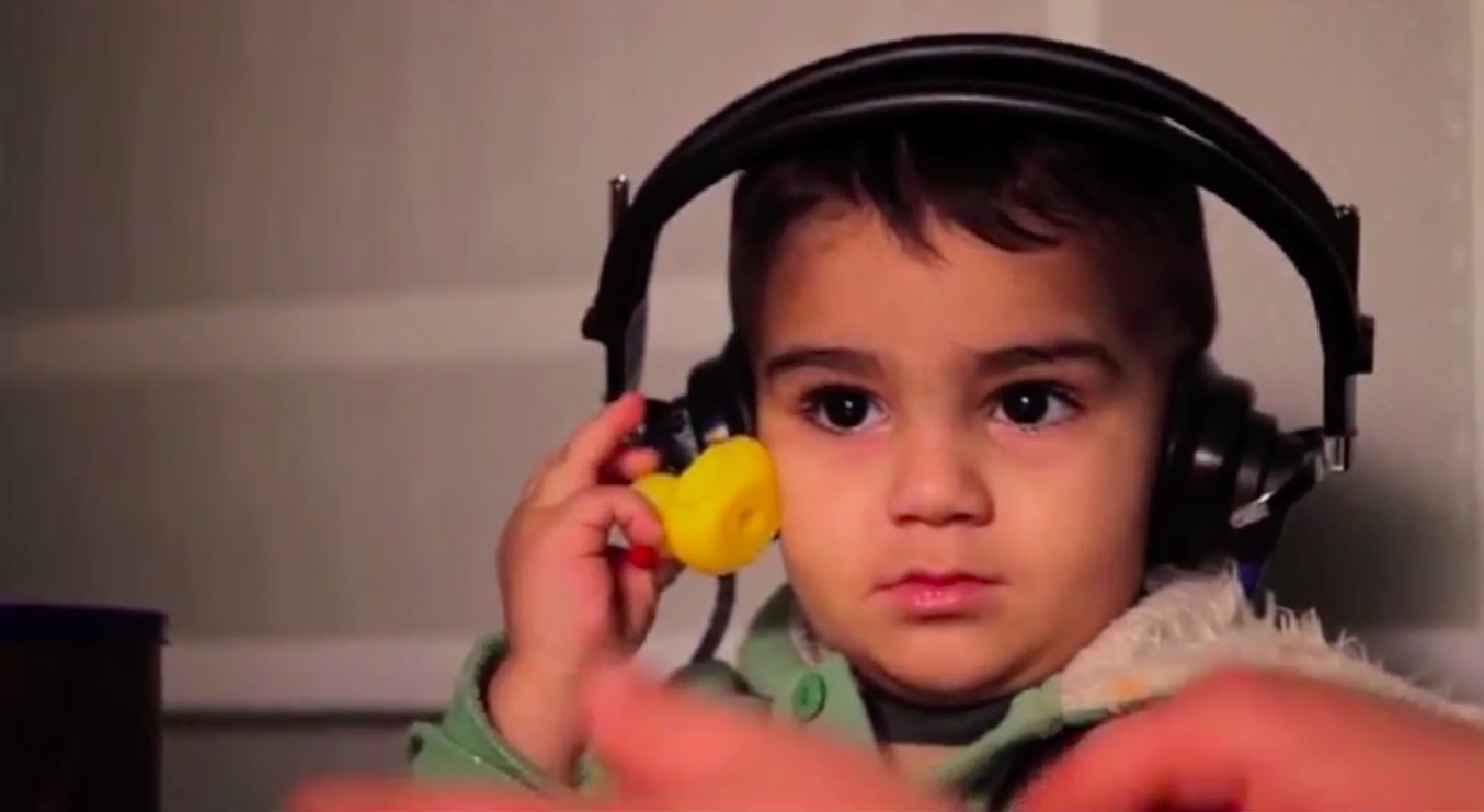 Still from the film " MICHA: A unique kindergarten for hearing impaired Jewish and Muslim children", courtesy the Jerusalem Foundation