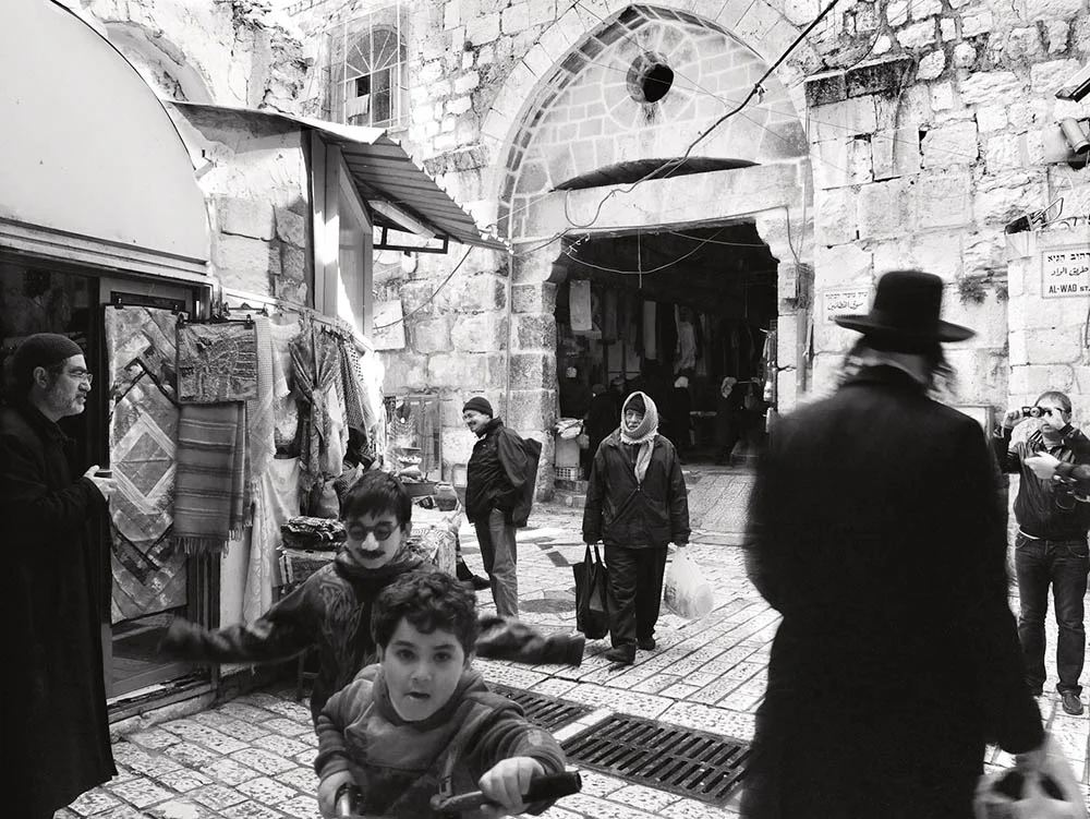  Jerusalem’s Old City, Al Wad. Composite photograph by Neil Folberg 