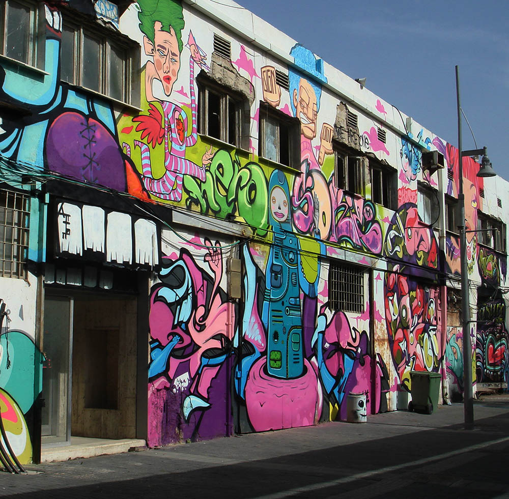 Expressive graffiti in Jaffa