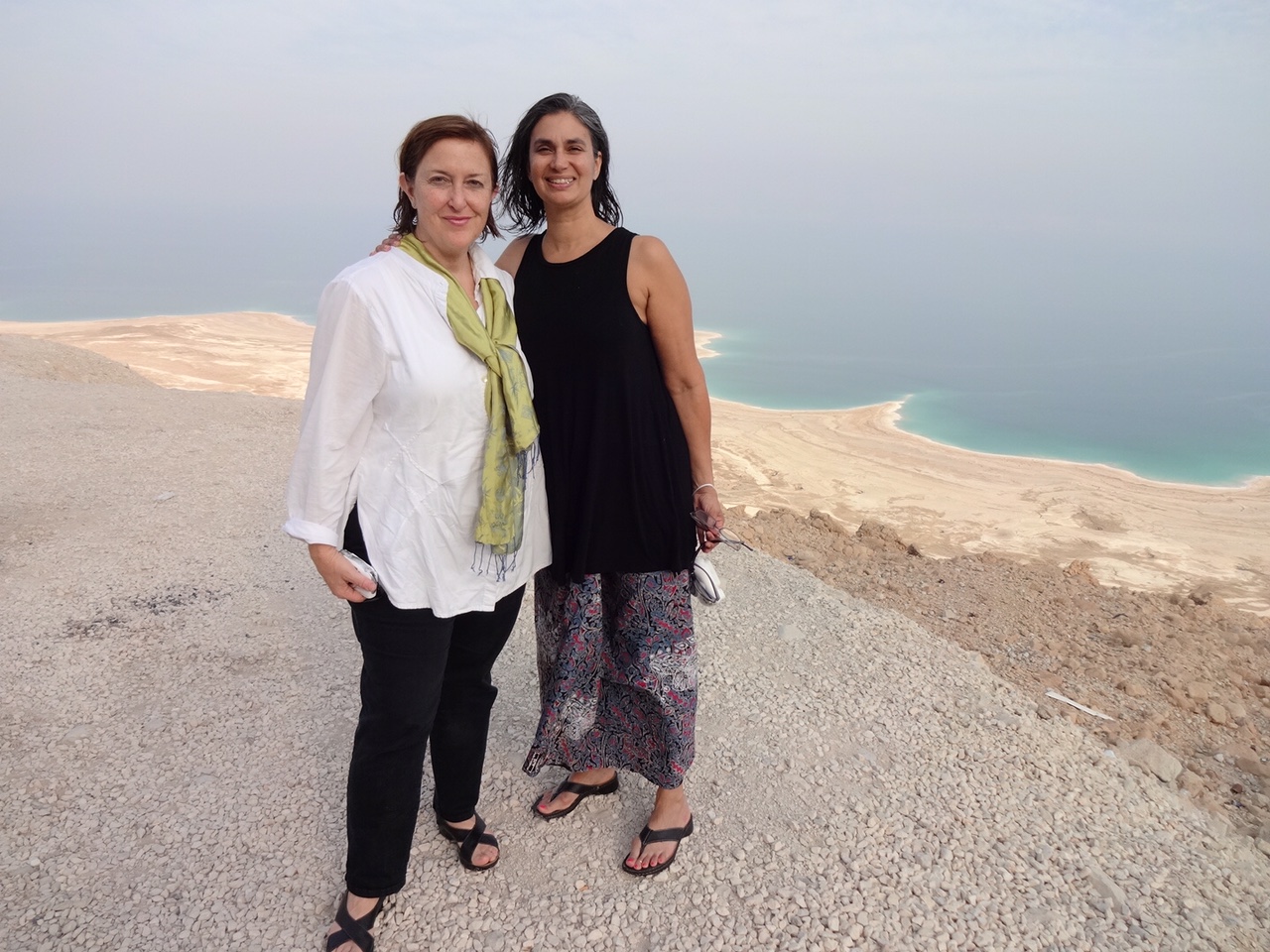 Diana C. Stoll and Michelle Dunn Marsh at the Dead Sea