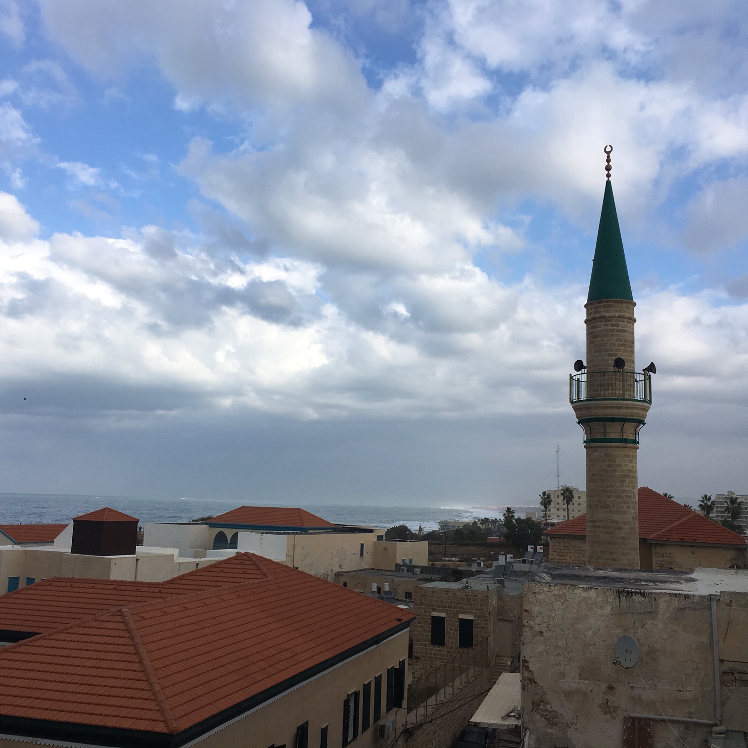 View from the Effendi Hotel in Akko listening to the waves, remembering the flavors of last night’s tasting menu at Uri Buri
