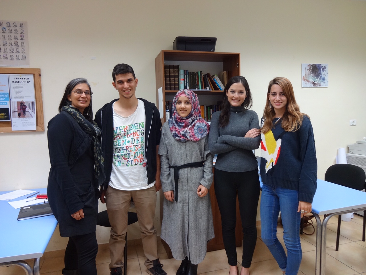 Rashed, Asma, Anne, and Asmera, Al Quds Bard Writing Fellows