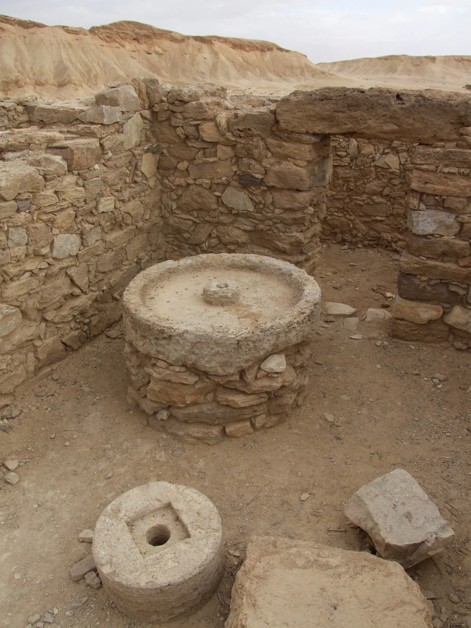 At Moa you can see an original pressing stone for olive oil. Photo by Atar Zehavi