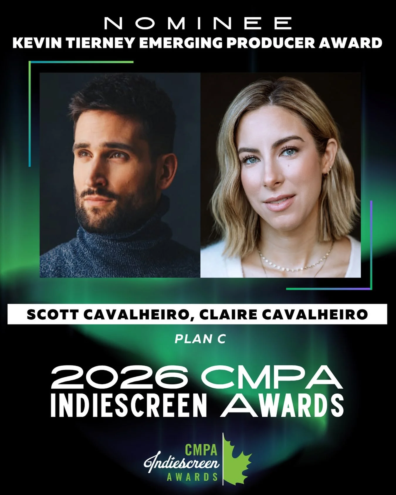 Our very own producers, Claire and Scott, are nominated at @the_cmpa Indie Screen Awards for our film @plan_c_themovie 🔥 Congrats to all the nominees!