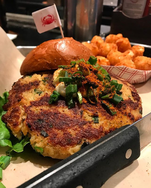 one of my many lapses in whole30 this month: the krabby patty at @burgerjones_mpls. it’s a crab cake burger with secret sauce (lemon aioli) and @oldbay_seasoning. so hard to resist but so worth it. 👅💦
- molly