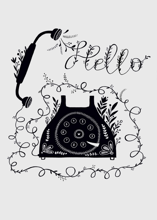 Hello telephone card - Design Design