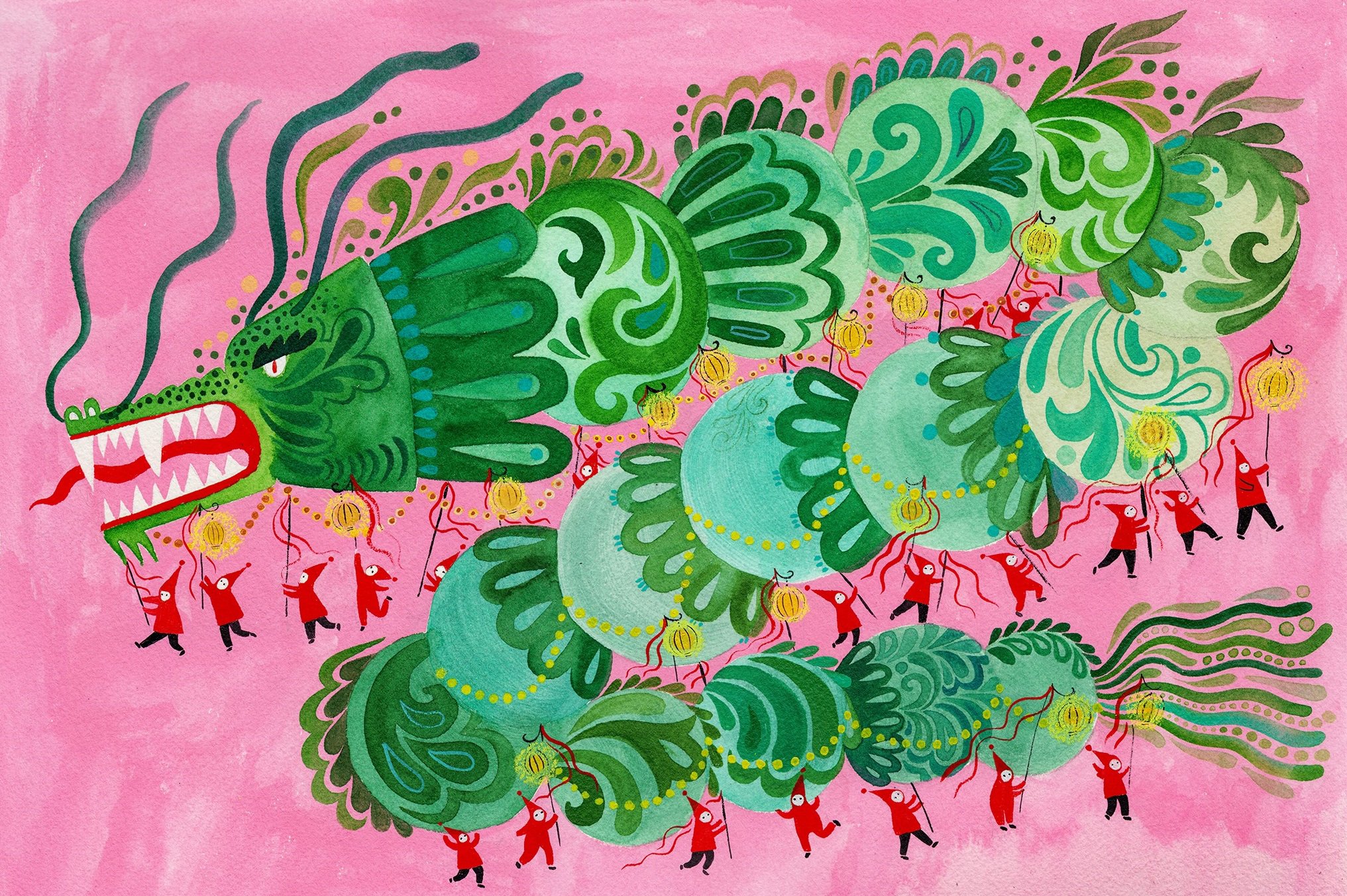 Dinara Mirtalipova - The Year of Dragon - Green Dancing Dragon - Crop copy.jpg