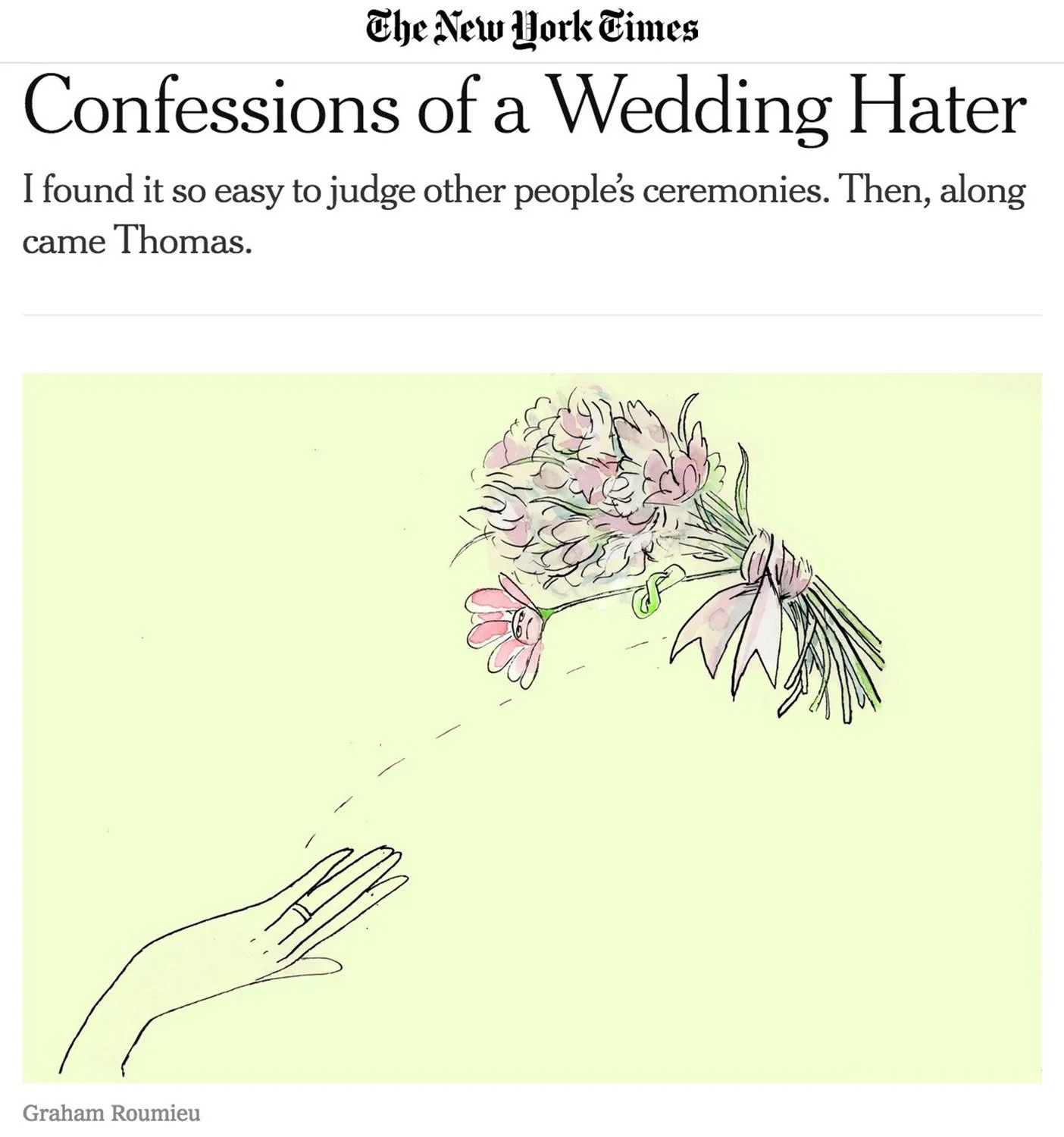 Wedding Hater Confessions - The New York Times