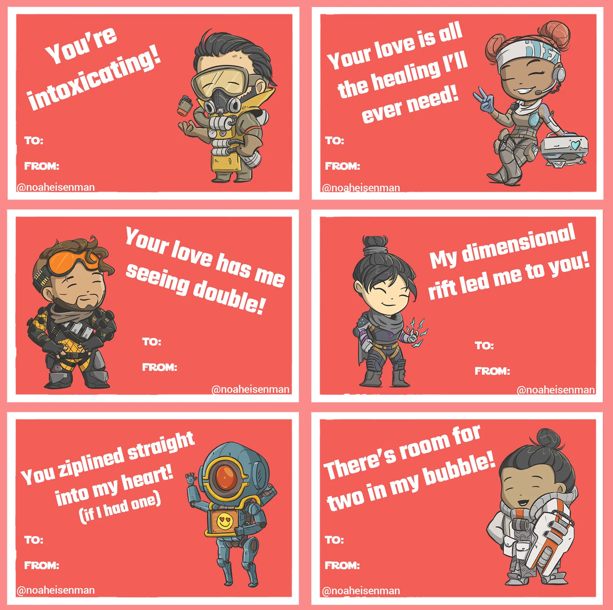 Apex Legends Valentines Day cards printable