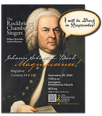 I will be Bach in September