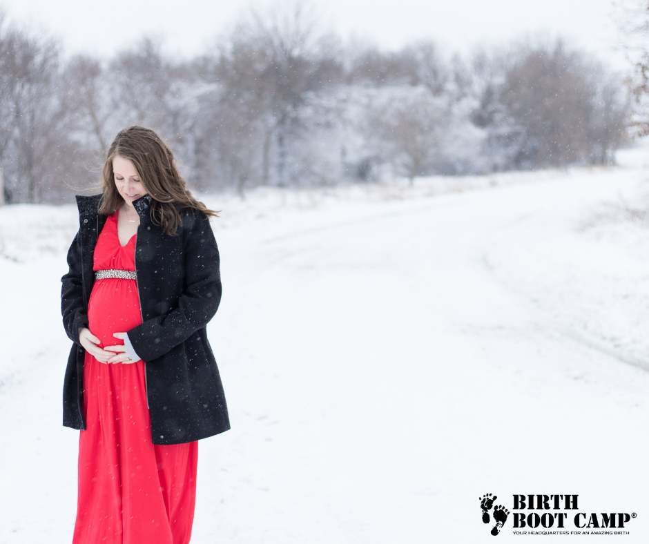 Birth Boot Camp Winter Maternity Photo Shoot
