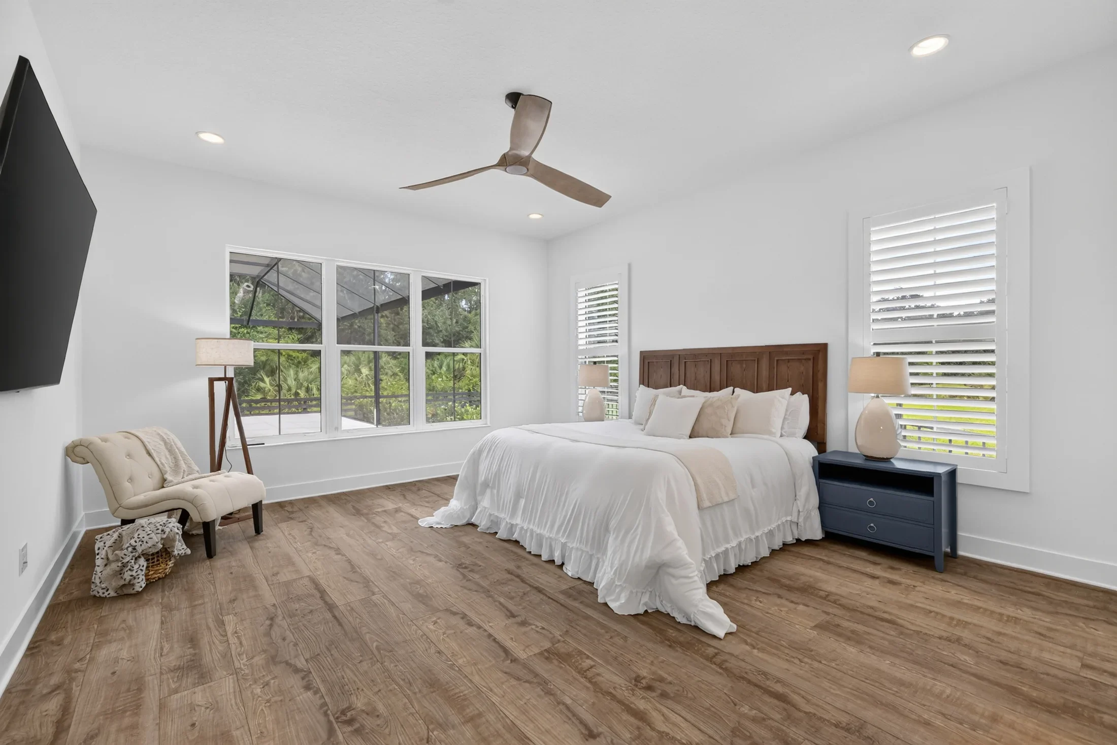 Light-filled primary bedroom
