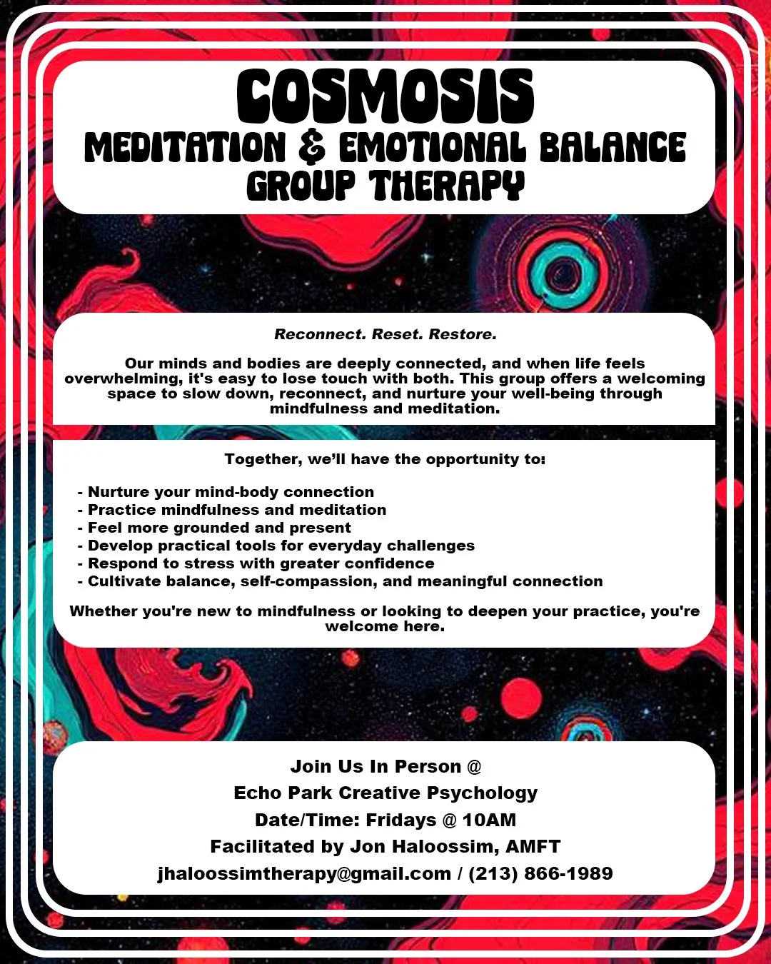 Meditation Emotional Balance, regulation, DBT, somatic, echo park, Los Angeles, silver lake, Los Feliz, dtla, Group Therapy