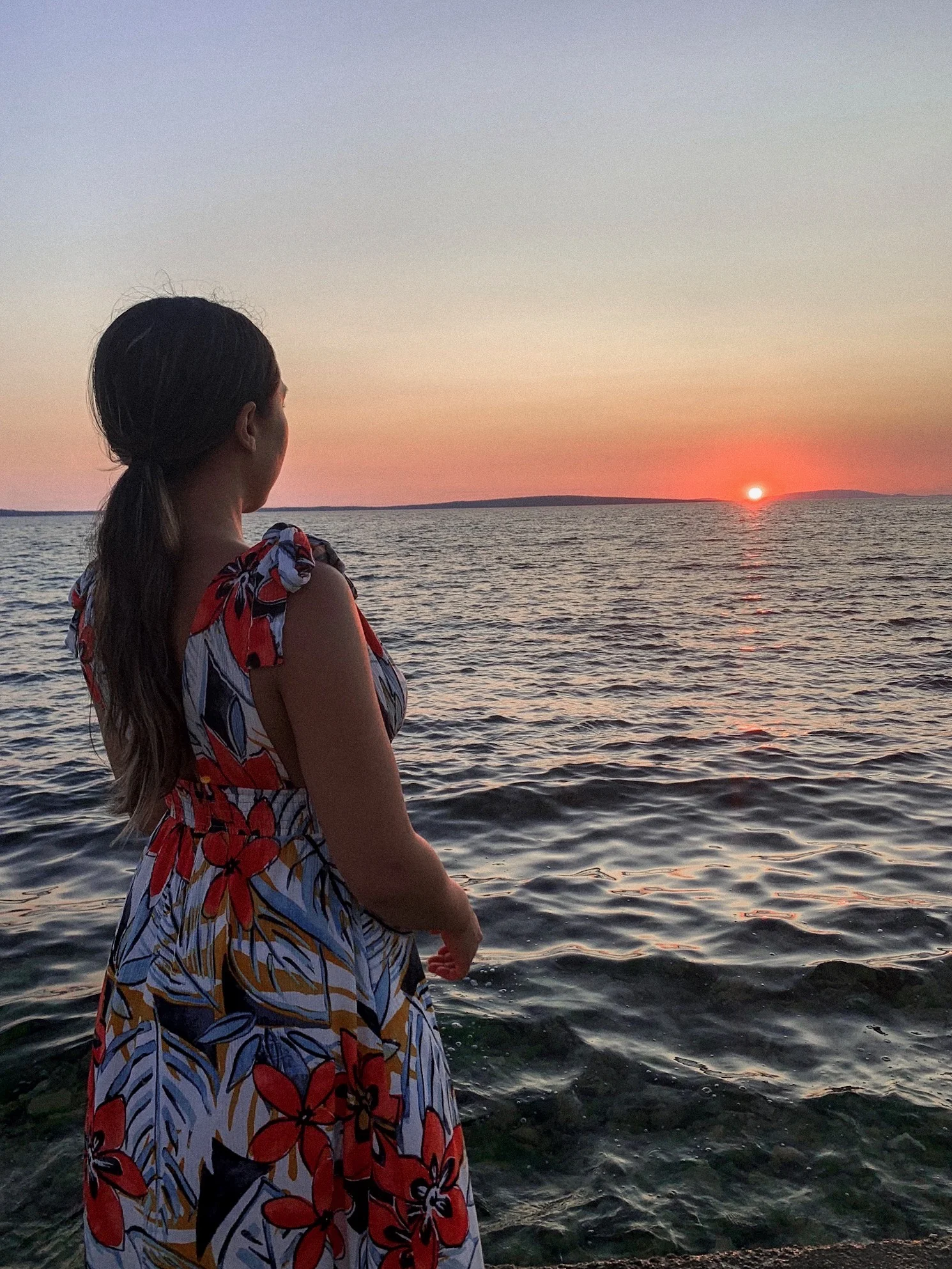 One of our first sunsets.
