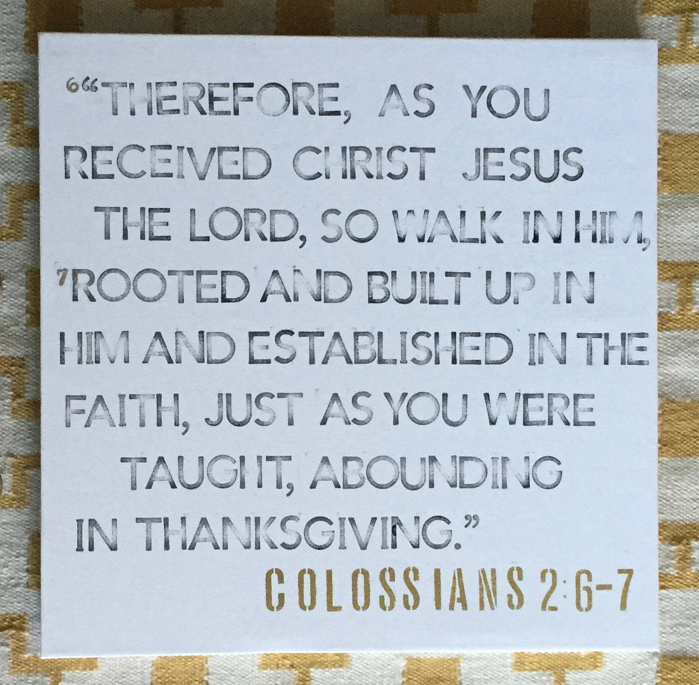 stamping - colossians