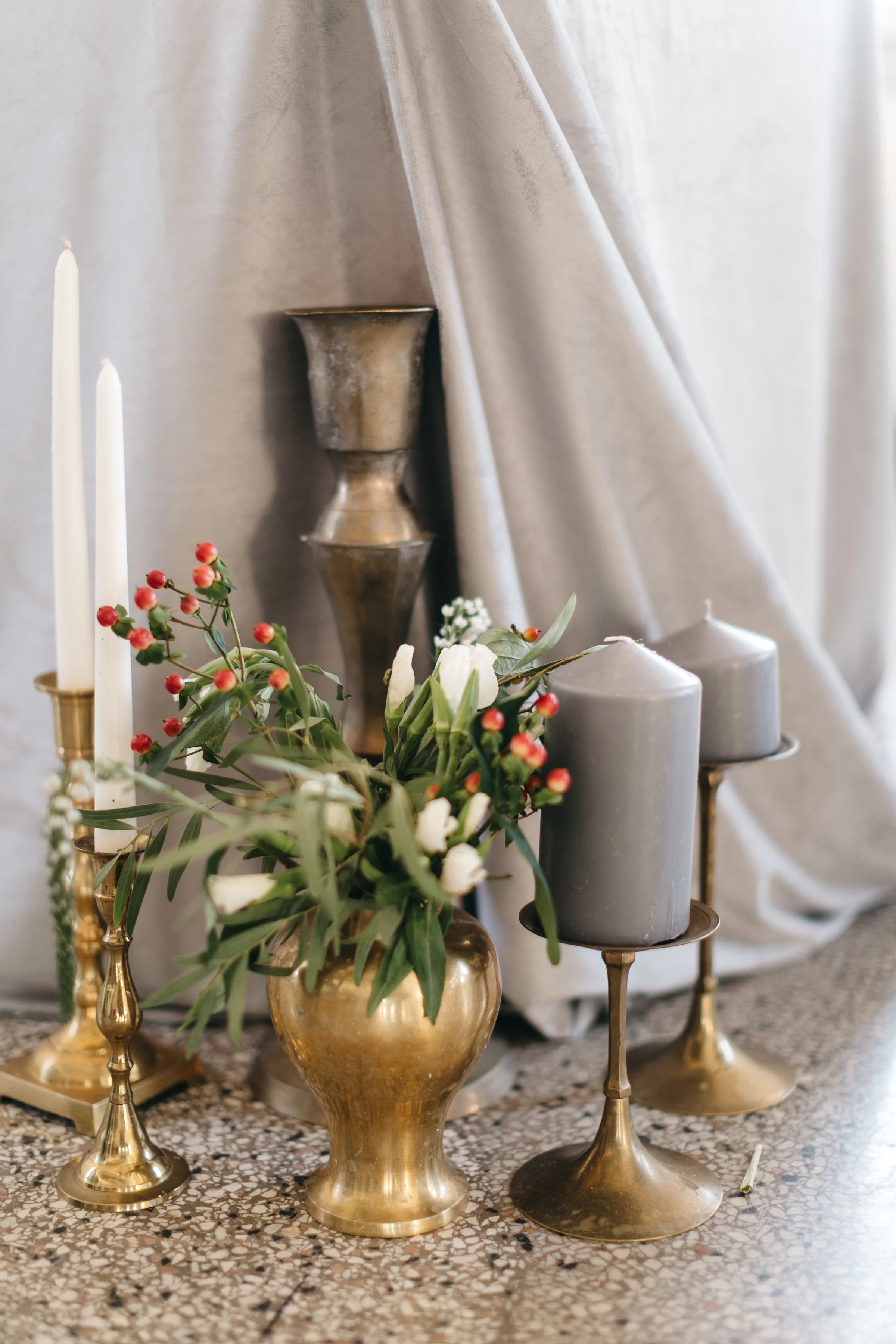 brass vases