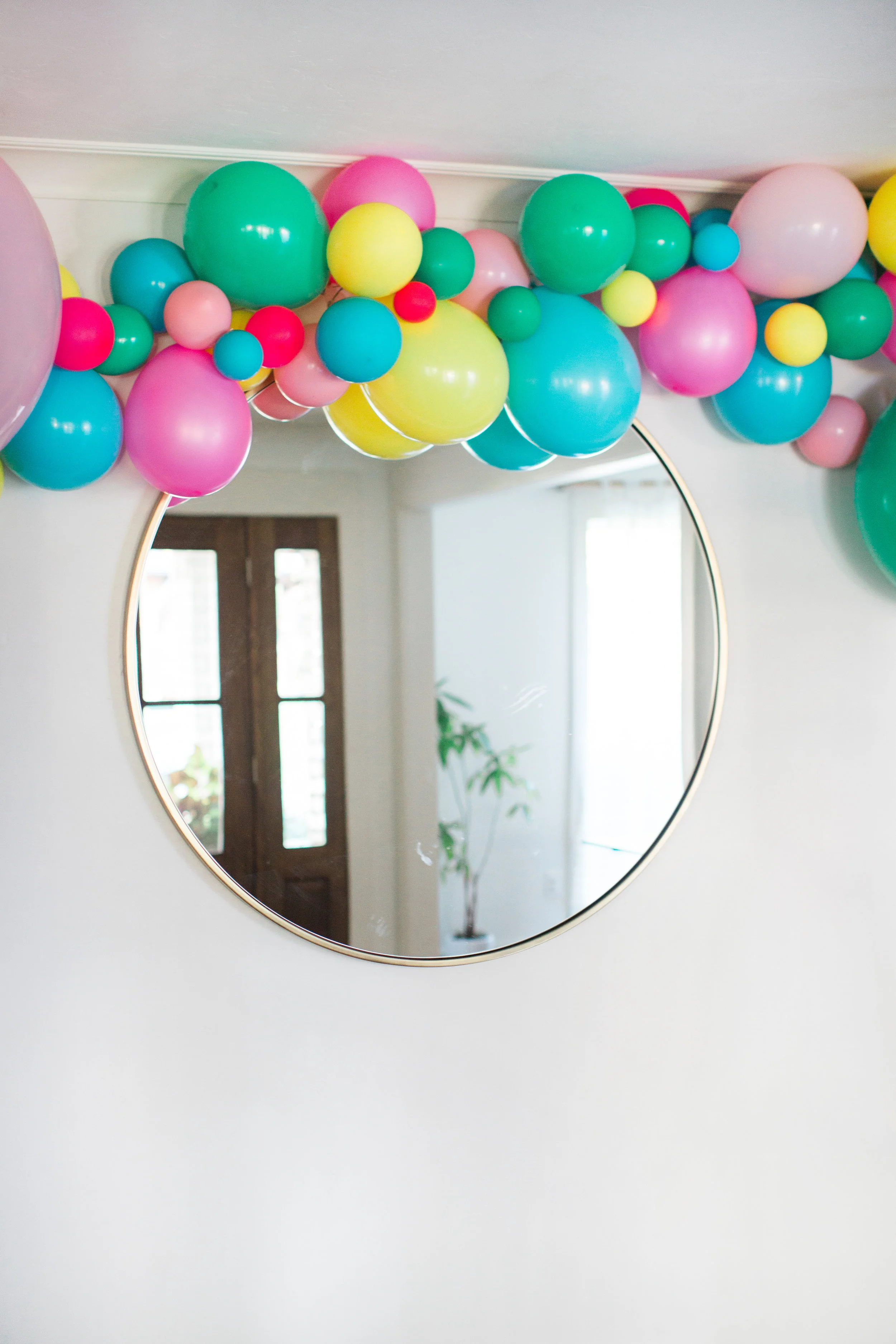 birthday party balloon swag photo: heather hawkins photography