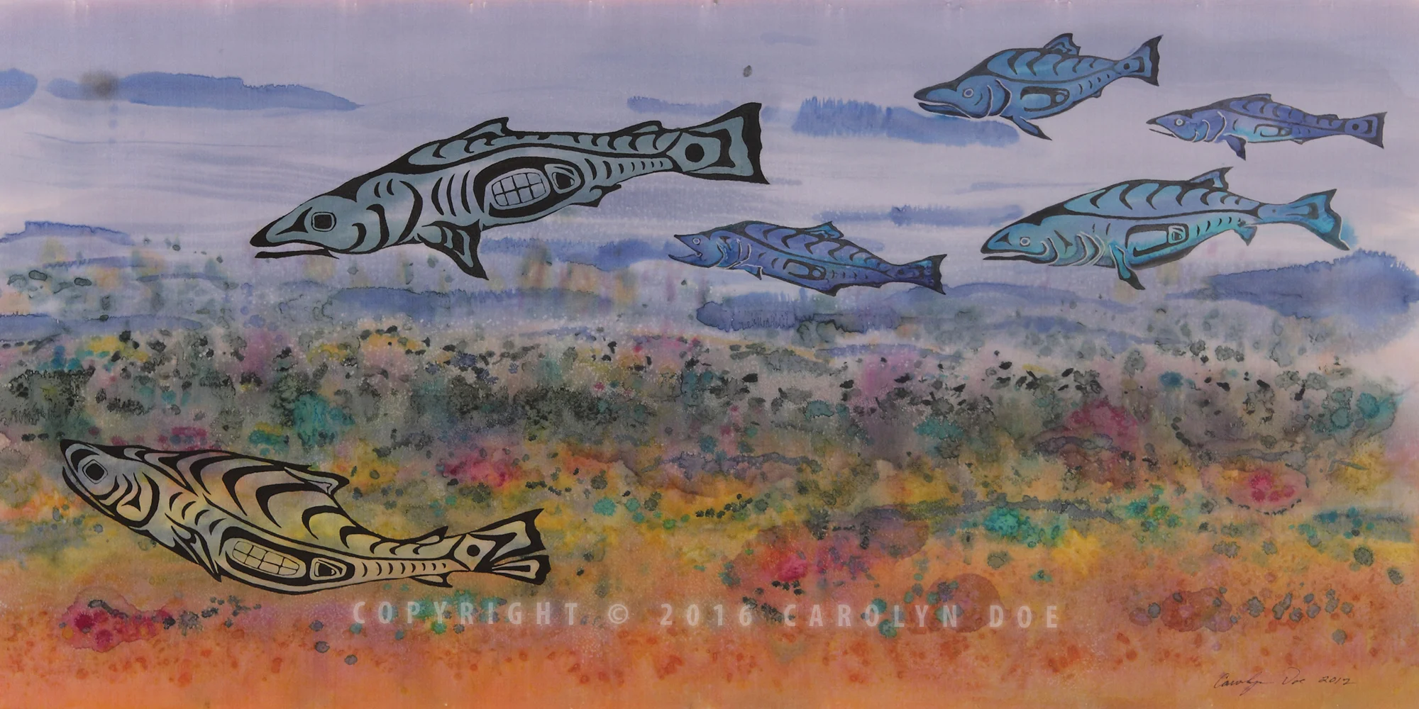 Salmon in The Stream