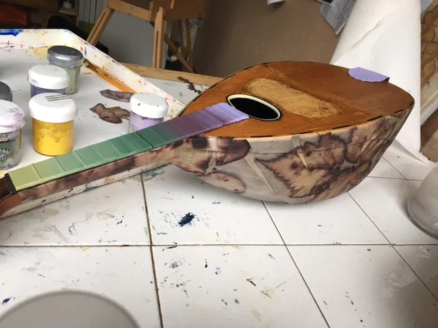 Painting begins.
