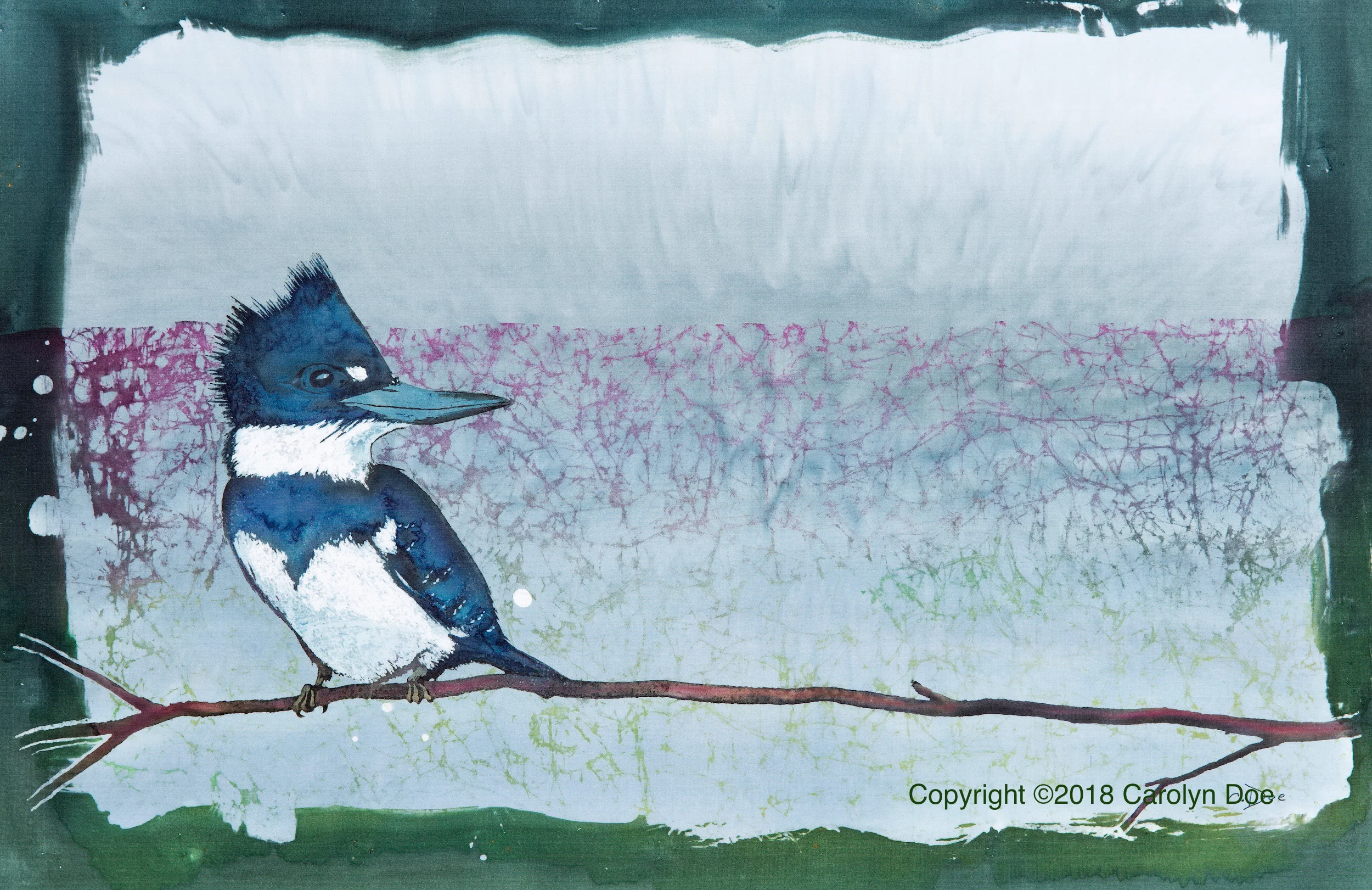 Batik on silk Fabric. Original Sold. Giclee prints available.