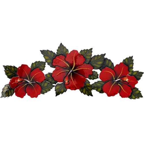 Triple Hibiscus (Red)