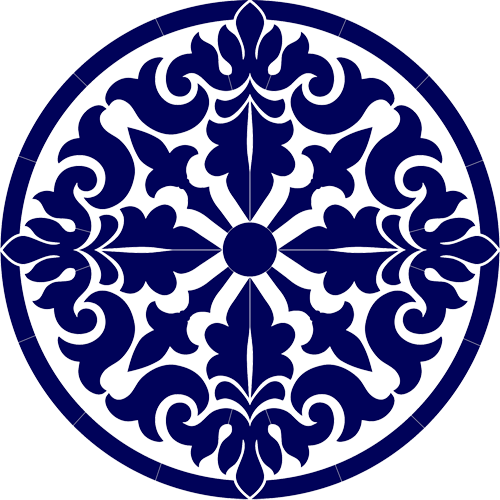 Baroque Medallion (Blue)