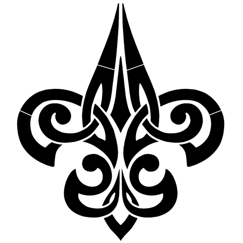 Tribal Fleur de Lis (Black)