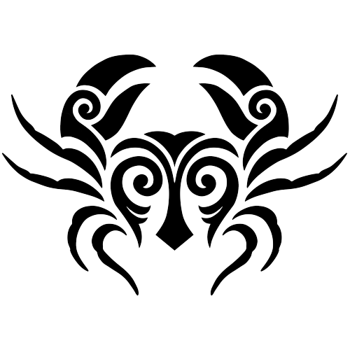 Tribal Crab (Black)