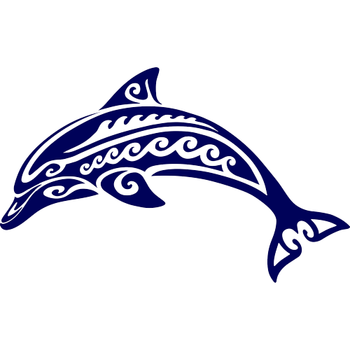 Tribal Dolphin (Blue)