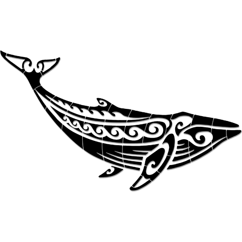 Tribal Humpback Whale (Black)