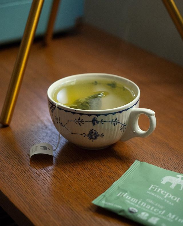 Deep breath in, deep breath out 🙏 I'm starting this #MatchaMonday with @FirepotNomadicTeas Illuminated Mind (Matcha Covered Sencha). I really love their Rituals Collection Teas. Each tea is paired with a ritual &amp; wisdom for wellness. Here is the