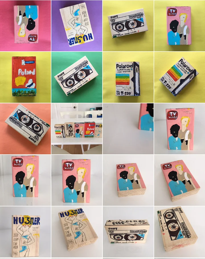 Discarded objects made of scrap wood found in the streets.