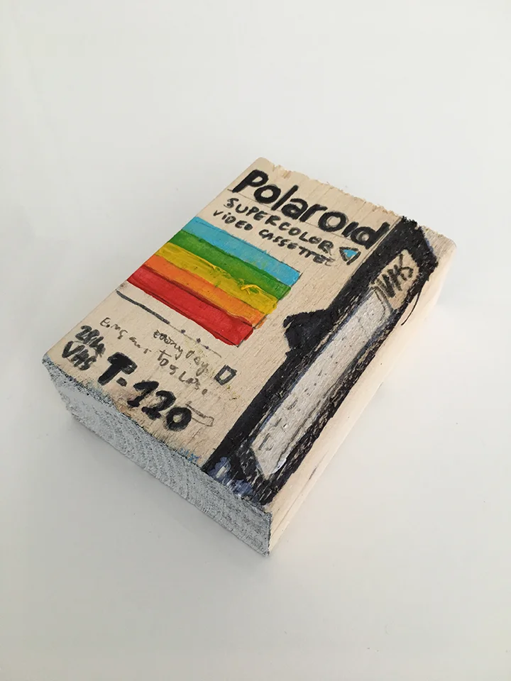 Discarded 3. (Scrap wood + acrylic + sharpie).