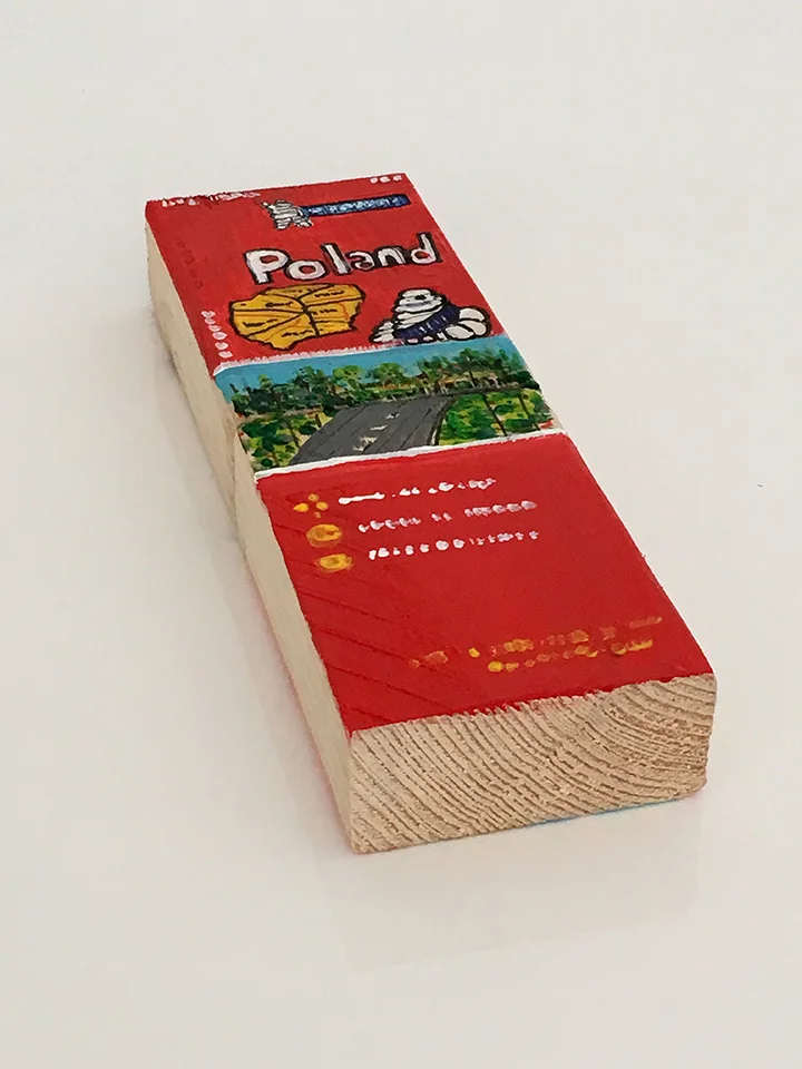 Discarded 4. (Scrap wood + acrylic + sharpie).