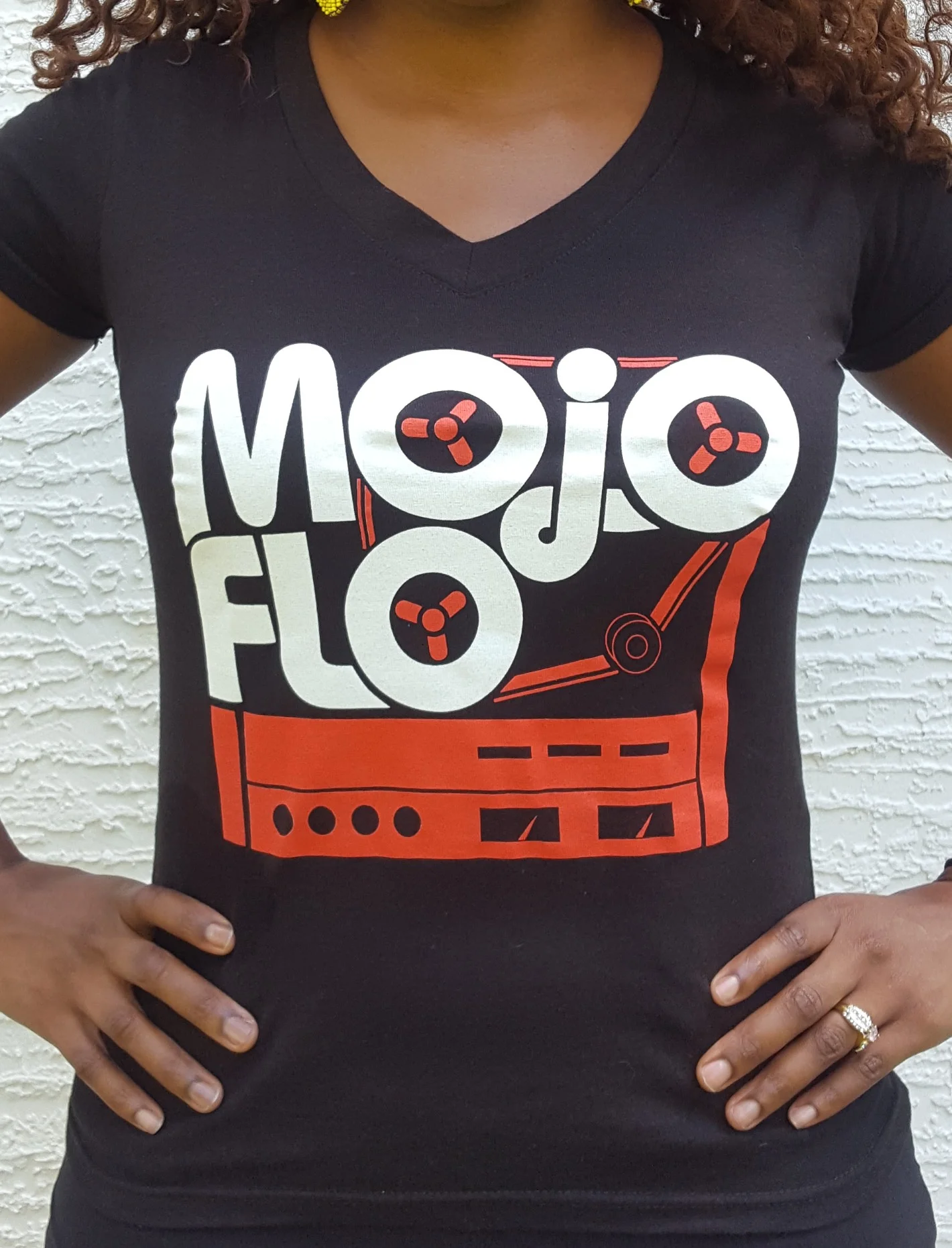 Black Tape Player V Neck