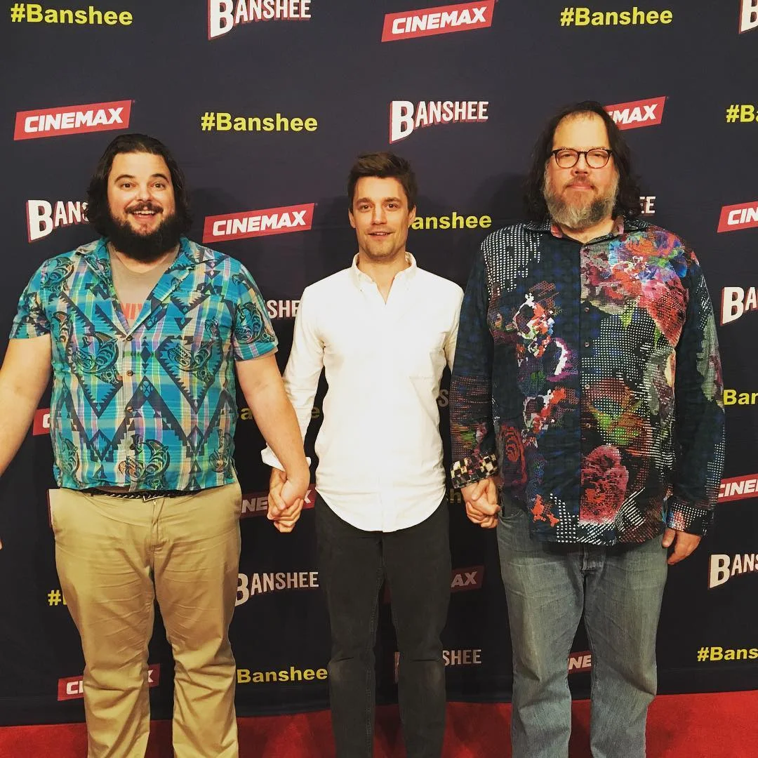Jon (left) at a "Banshee" premiere 