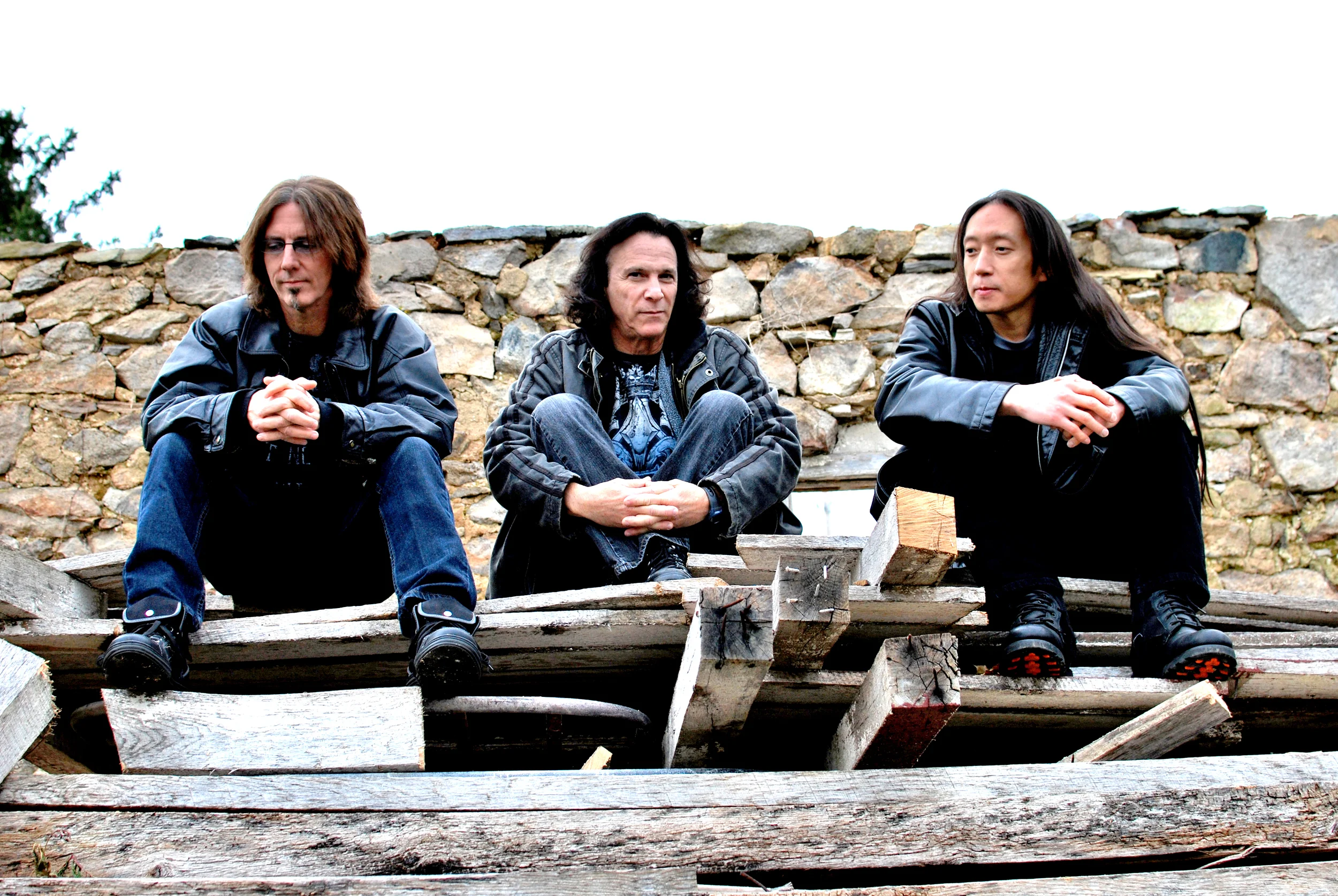 Rod with his bandmates in The Jelly Jam: Ty Tabor (King's X) and John Myung (Dream Theater)