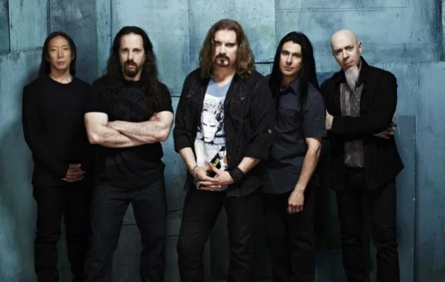 John (left) with Dream Theater