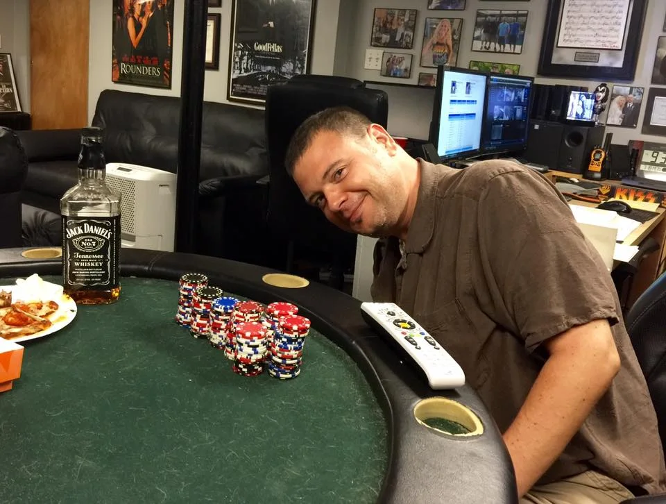 Tim at the poker table