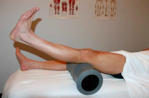 VMO strengthening – finish position: Focus on locking out the knee.