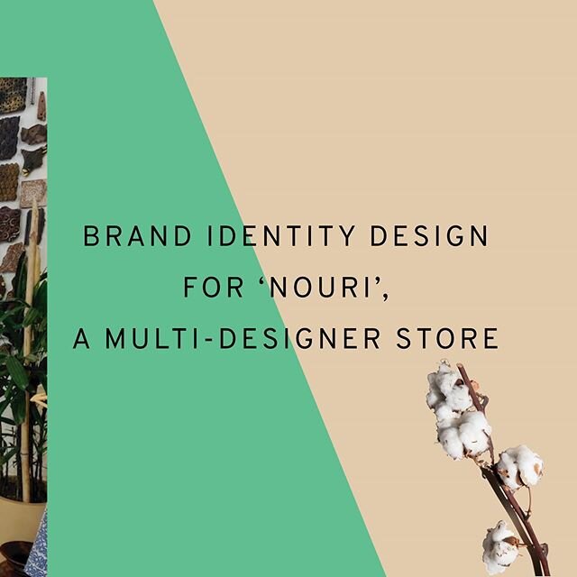 1. Logo and Brand Identity for &ldquo;Nouri&rdquo; (meaning &lsquo;light&rsquo;), a multi-designer store in Chandigarh focused mainly on indigenous cotton brands with an affordable price tag. The brief was to create a subtly feminine, sophisticated l