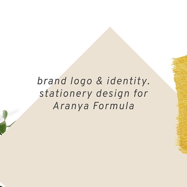 Logo and Brand Identity for Aranya Formula- a formula-based, organic skincare brand with an international appeal. The client, Anusha, wanted a clean, minimal identity that would stand to be timeless and relevant over years.