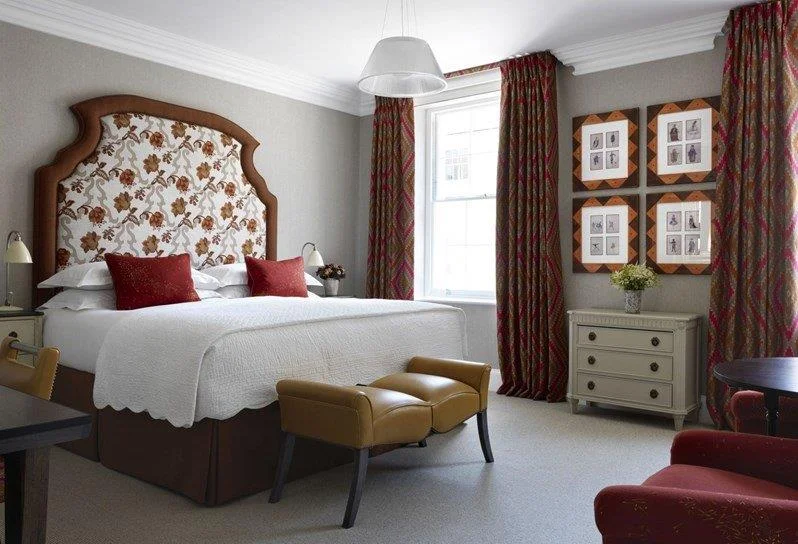 Accent chairs and bed cushions created for Firmdale Hotels - The Haymarket Hotel.