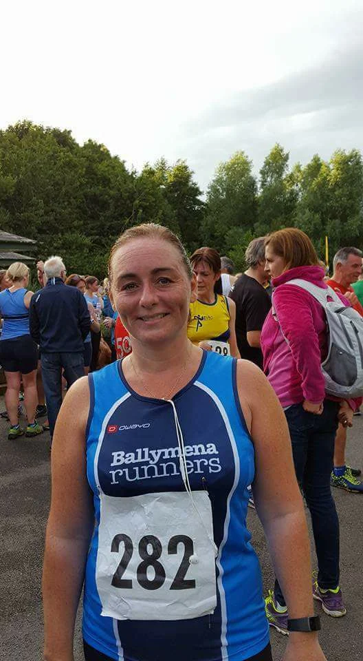 Kelly Courtney at the Crawfordsburn Trail Race 5k