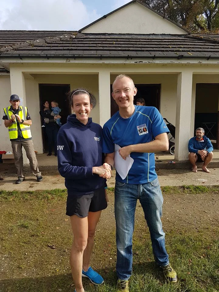 Gillian Wasson, second lady in the Run The Ridge 20k