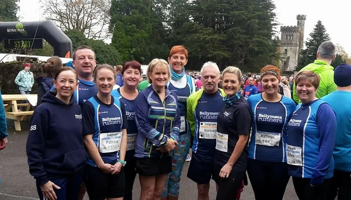 Some of the Ballymena Runners squad getting ready for Drum Manor